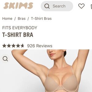 SKIMS Fits Everybody t-shirt bra 36DD new without tags